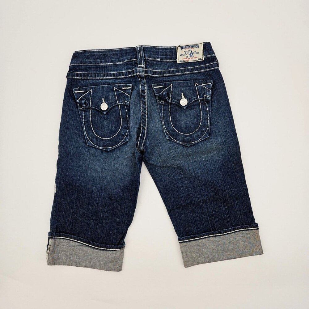 True Religion Sophie Heritage Jean Shorts, USA Made, 27x11, NWT $231 MSRP